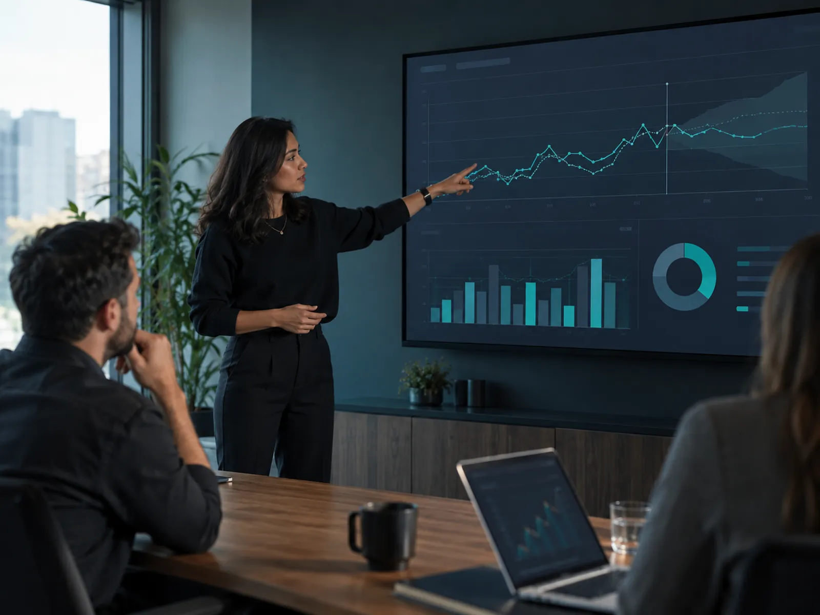 Demand forecast chart compared against actual sales history in a planning review