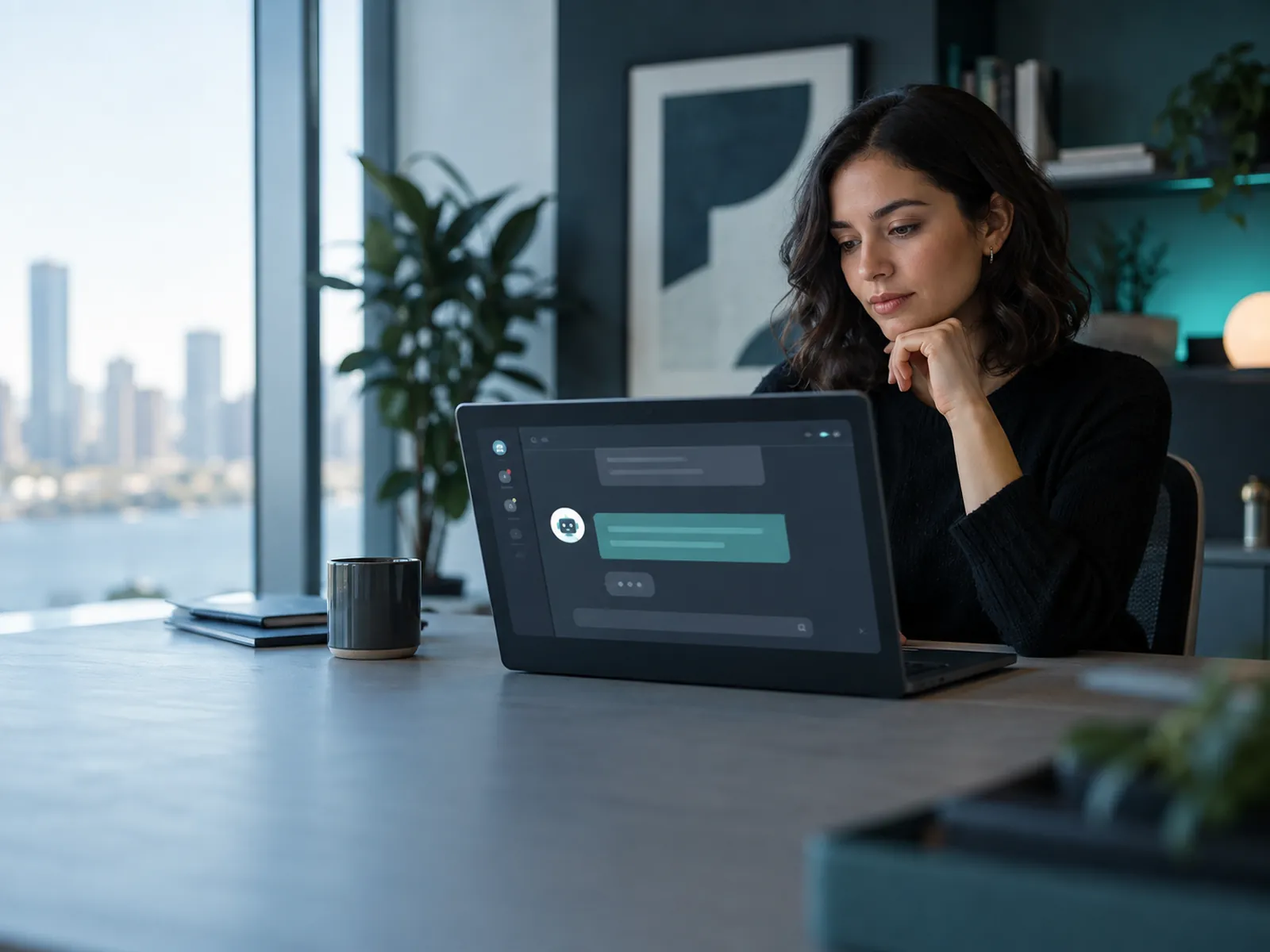 Employee asking an internal AI agent a policy question inside Microsoft Teams