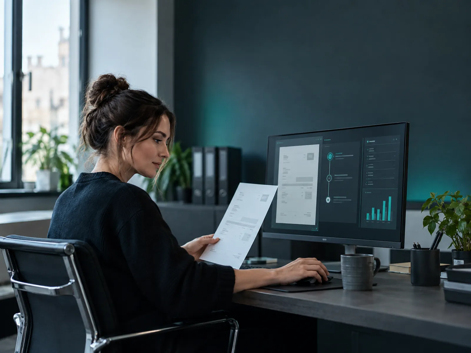 Supplier invoice being read automatically and posted into an accounting system